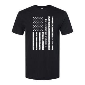 Mclennan County United States Distressed Us Flag Softstyle CVC T-Shirt