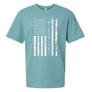 Mclennan County United States Distressed Us Flag Sueded Cloud Jersey T-Shirt