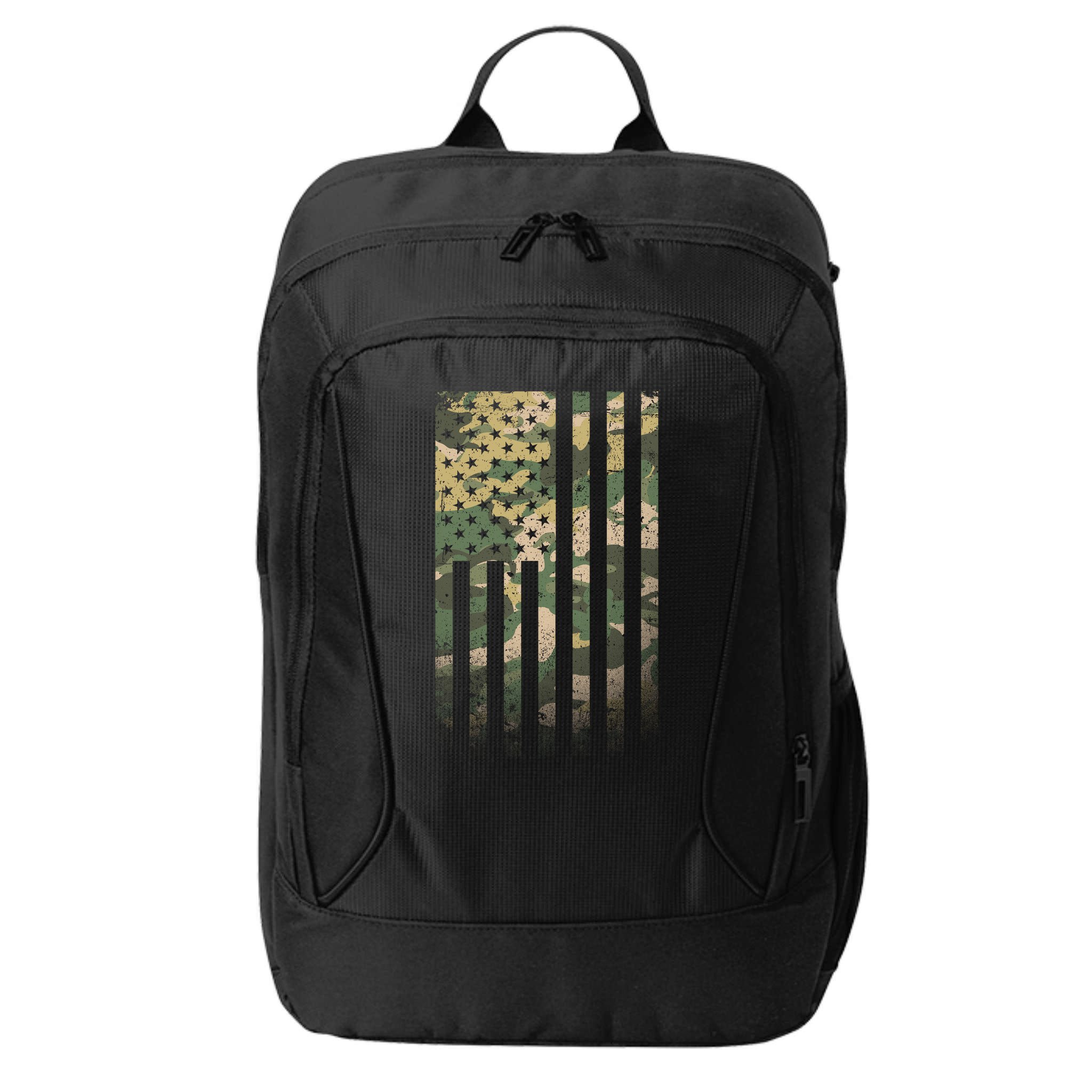 Military Camouflage USA American Flag City Backpack