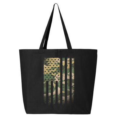 Military Camouflage USA American Flag 25L Jumbo Tote