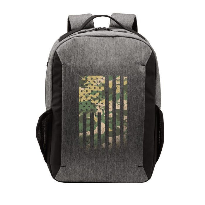 Military Camouflage USA American Flag Vector Backpack
