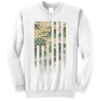 Military Camouflage USA American Flag Sweatshirt