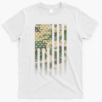 Military Camouflage USA American Flag T-Shirt