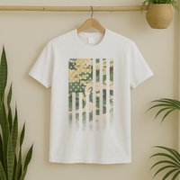 Military Camouflage USA American Flag T-Shirt