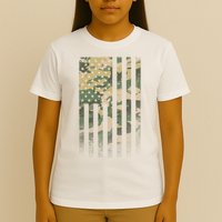 Military Camouflage USA American Flag T-Shirt