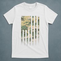 Military Camouflage USA American Flag T-Shirt