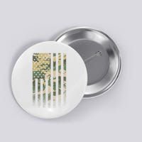 Military Camouflage USA American Flag Button