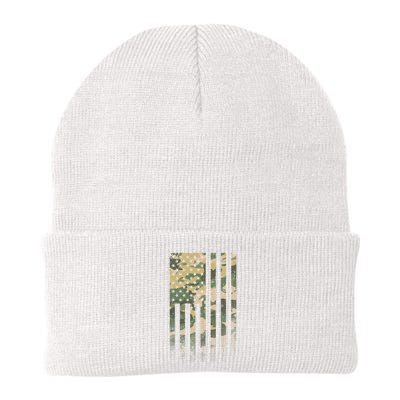 Military Camouflage USA American Flag Beanie