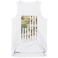 Military Camouflage USA American Flag Tank Top
