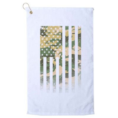Military Camouflage USA American Flag Golf Towel