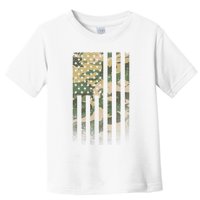Military Camouflage USA American Flag Toddler T-Shirt