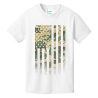 Military Camouflage USA American Flag Kids T-Shirt