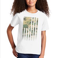 Military Camouflage USA American Flag Kids T-Shirt