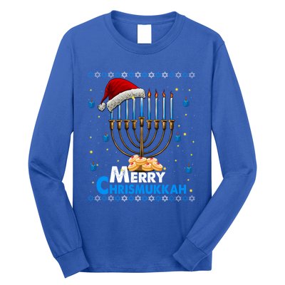 Merry Chrismukkah Ugly Xmas Funny Hanukkah Christmas Gift Long Sleeve Shirt