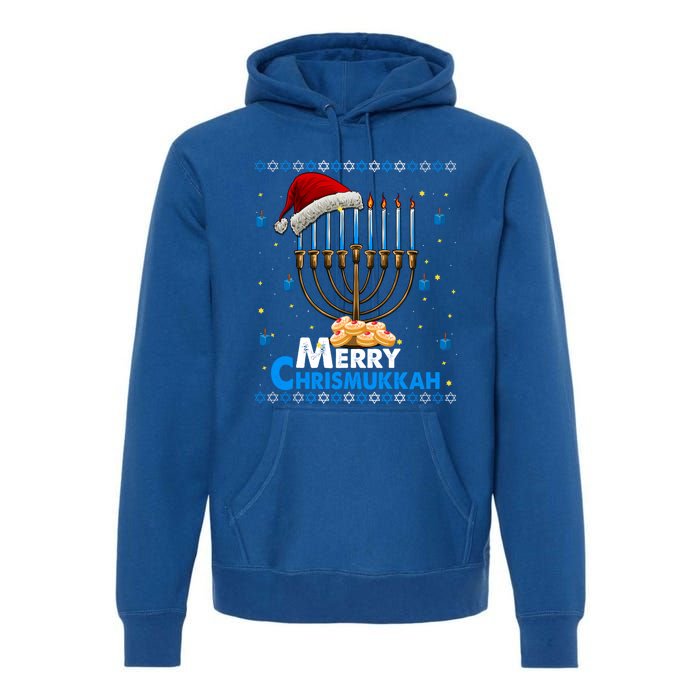 Merry Chrismukkah Ugly Xmas Funny Hanukkah Christmas Gift Premium Hoodie