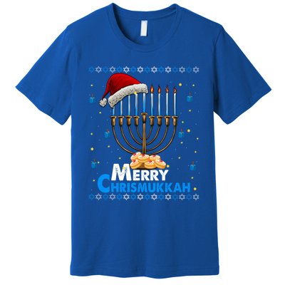 Merry Chrismukkah Ugly Xmas Funny Hanukkah Christmas Gift Premium T-Shirt