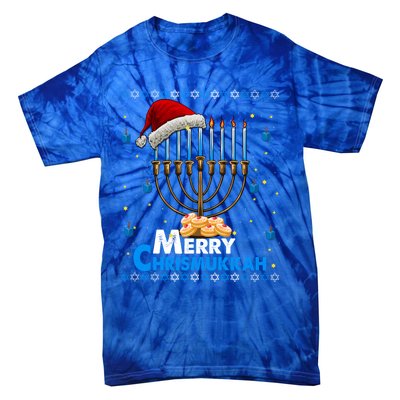 Merry Chrismukkah Ugly Xmas Funny Hanukkah Christmas Gift Tie-Dye T-Shirt