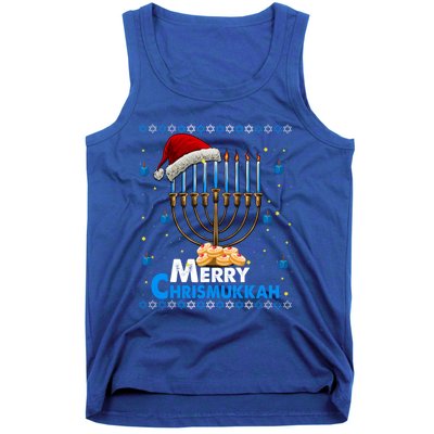 Merry Chrismukkah Ugly Xmas Funny Hanukkah Christmas Gift Tank Top