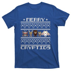 Merry Cryptids Ugly Christmas Bigfoot Moth Wendigo Gift T-Shirt