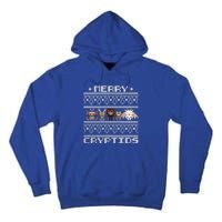 Merry Cryptids Ugly Christmas Bigfoot Moth Wendigo Gift Tall Hoodie