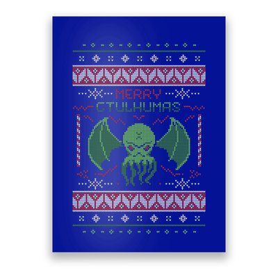 Merry Cthulhumas! Ugly Christmas Cthulhu Cute Gift Poster