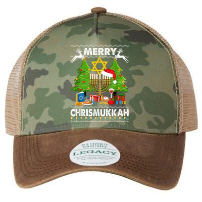 Merry Christmukkah Ugly Jewish Xmas Christmas Hanukkah Legacy Tie Dye Trucker Hat