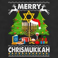 Merry Christmukkah Ugly Jewish Xmas Christmas Hanukkah 11oz C Handle Ceramic Mug