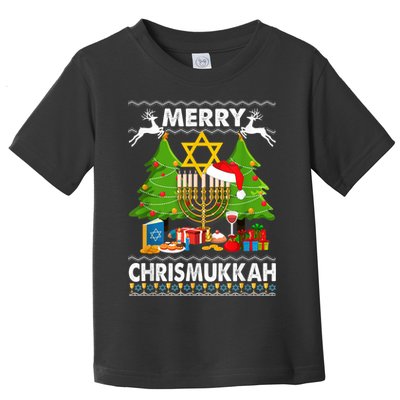 Merry Christmukkah Ugly Jewish Xmas Christmas Hanukkah Toddler T-Shirt