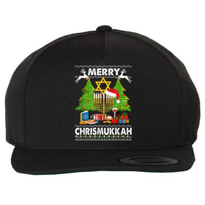 Merry Christmukkah Ugly Jewish Xmas Christmas Hanukkah Wool Snapback Cap