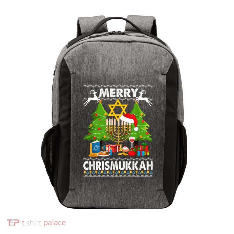 Merry Christmukkah Ugly Jewish Xmas Christmas Hanukkah Vector Backpack