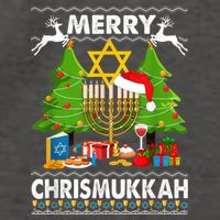 Merry Christmukkah Ugly Jewish Xmas Christmas Hanukkah Vector Backpack