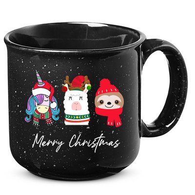 Merry Christmas Unicorn Llama Sloth Funny Wo Girl Gifts 15oz Campfire Ceramic Mug