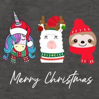 Merry Christmas Unicorn Llama Sloth Funny Wo Girl Gifts Vector Backpack