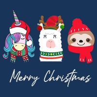 Merry Christmas Unicorn Llama Sloth Funny Wo Girl Gifts Sustainable Bucket Hat