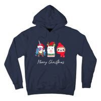 Merry Christmas Unicorn Llama Sloth Funny Wo Girl Gifts Tall Hoodie