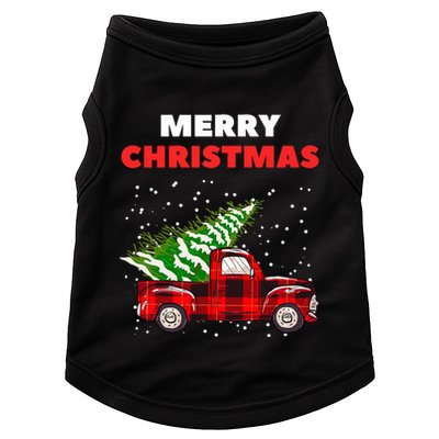 Merry Christmas Vintage Red Truck With Tree Family Matching Doggie Tank