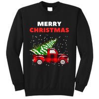 Merry Christmas Vintage Red Truck With Tree Family Matching Sweatshirt