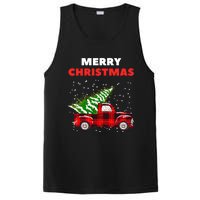 Merry Christmas Vintage Red Truck With Tree Family Matching PosiCharge Competitor Tank