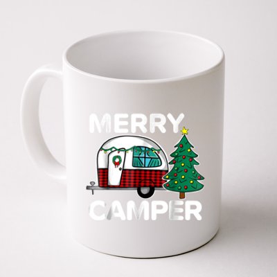 Merry Campers Vintage Campers Christmas Tree Camping Gift Coffee Mug