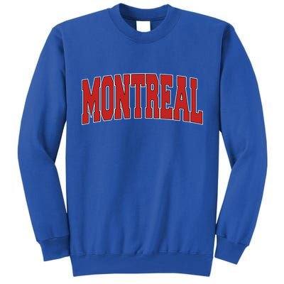 Montreal Canada Varsity Style Vintage Retro Canadian Sports Gift Tall Sweatshirt