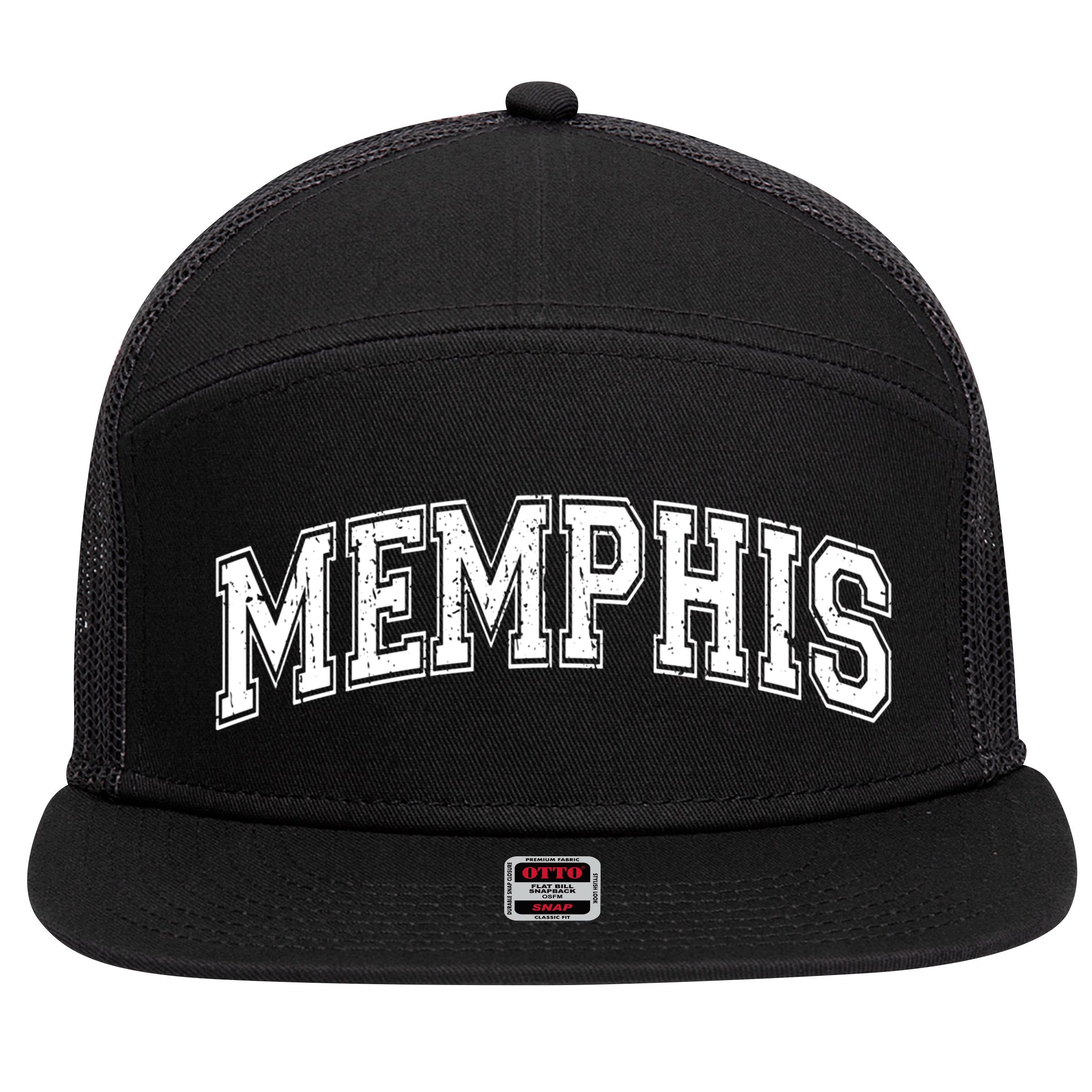 Memphis Classic Vintage Tennessee Sports Cute Gift 7 Panel Mesh Trucker Snapback Hat