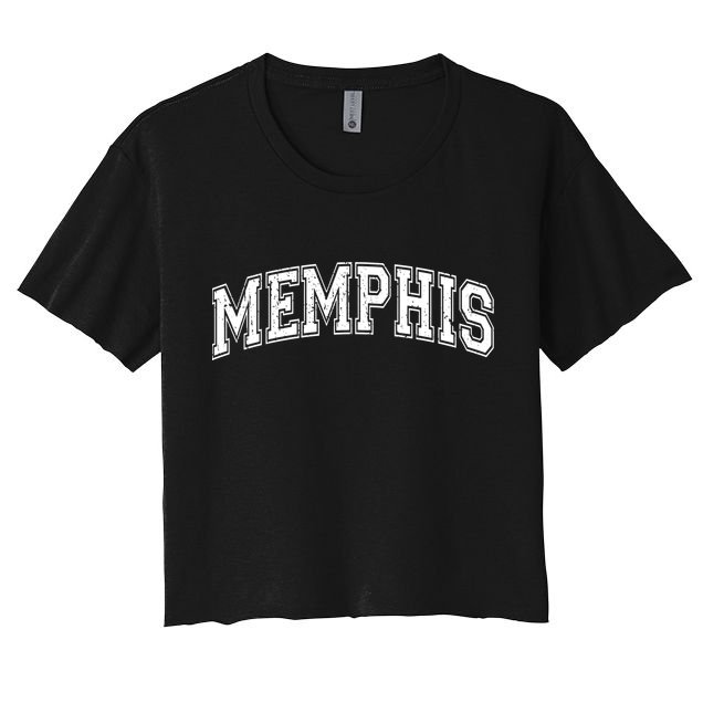 Memphis Classic Vintage Tennessee Sports Cute Gift Women's Crop Top Tee