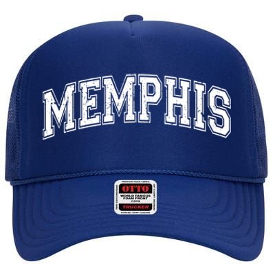 Memphis Classic Vintage Tennessee Sports Cute Gift High Crown Mesh Back Trucker Hat