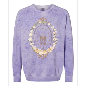 Marian Catholic Virgin Mary Catholic Gifts For Women Marian Cross Colorblast Crewneck Sweatshirt