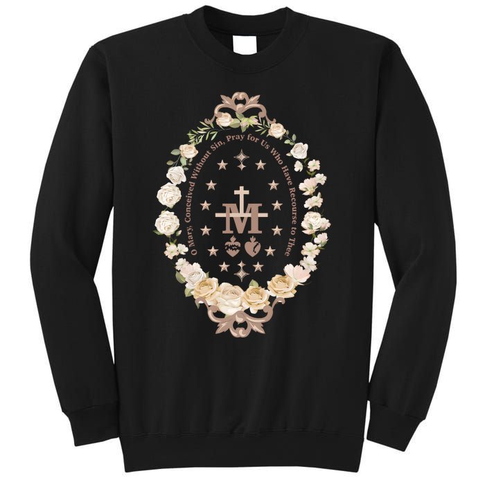 Marian Catholic Virgin Mary Catholic Gifts For Women Marian Cross Sweatshirt