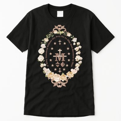 Marian Catholic Virgin Mary Catholic Gifts For Women Marian Cross Tall T-Shirt