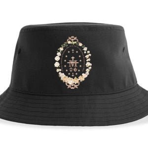 Marian Catholic Virgin Mary Catholic Gifts For Women Marian Cross Sustainable Bucket Hat