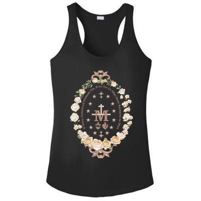 Marian Catholic Virgin Mary Catholic Gifts For Women Marian Cross Ladies PosiCharge Competitor Racerback Tank