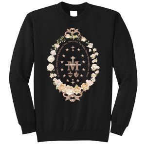 Marian Catholic Virgin Mary Catholic Gifts For Women Marian Cross Tall Sweatshirt