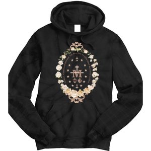 Marian Catholic Virgin Mary Catholic Gifts For Women Marian Cross Tie Dye Hoodie